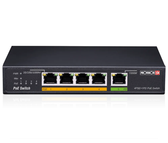 מתג 5 פורט Provision PoES-0460G+1G HPD 60W