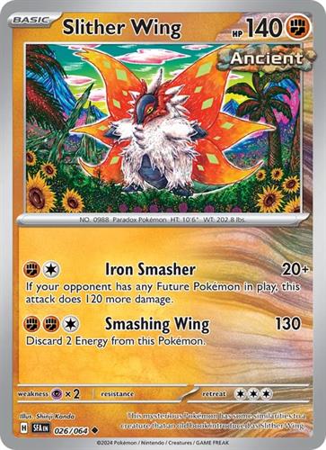 קלף בודד single פוקימון - slither wing - Shrouded Fable - 026/064