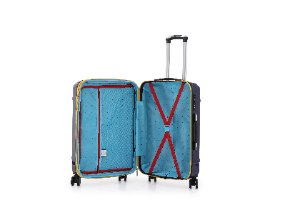 סט 3 מזוודות איכותיות פוליקרבונט TESLA עם מנעול TSA - צבע כחול