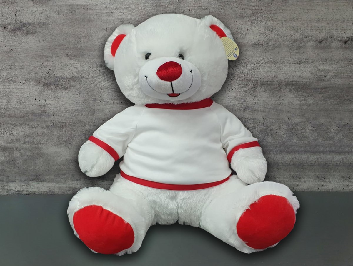 דובי לבן אדום 50 ס"מ