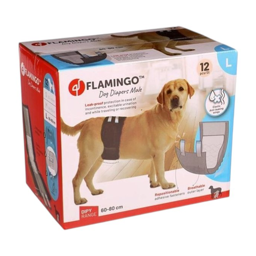 FLAMINGO | חיתולים לזכרים | L | מארז 12 יח'