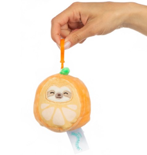 סקווישמלו בובה עם קליפס סימון בתחפושת תפוז 9 ס"מ Squishmallows