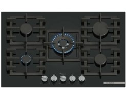 כיריים גז 75 ס"מ 5 להבות מסדרת FlameSelect דגם PPQ7A6I40Y בוש Bosch זכוכית שחורה
