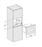 תנור מיקרוגל בנוי 26 ליטר Miele M2240 SC נירוסטה מילה
