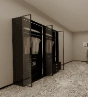 ארון 80/240 מעוצב דגם ויטרז' 2 דלתות פתיחה