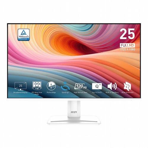 מסך מחשב MSI PRO MP251W E2 24.5" FHD 120Hz IPS לבן