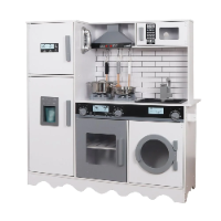 מטבח לילדים מעץ אלקטרוני אביגיל בצבע לבן W10C513F מאת בית העץ