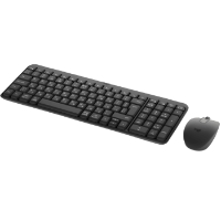 סט מקלדת ועכבר אלחוטיים Logitech MK250 צבע שחור