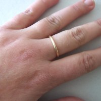טבעת נישואין מינימליסטית מזהב 14K