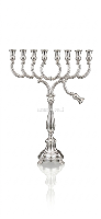 חנוכיה מכסף טהור דגם  חלק 40 סמ - m