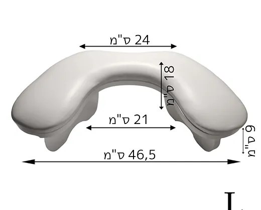 כרית אורטופדית מבית ג'לו פרופשנל L - לבן / שחור