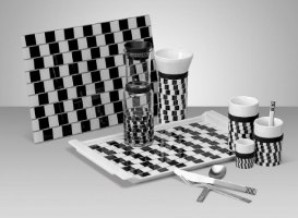 מגש גדול מונדריאן אשליה אופטית Illusion