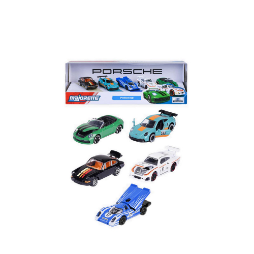 מארז 5 מכוניות מייג'ורט פורשה  שונים - 1:64 MAJORETTE PORSCHE