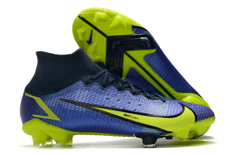 נעלי כדורגל Nike Mercurial Superfly VIII Elite FG כחול צהוב