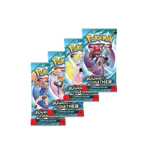 4 חפיסות קלפי פוקימון Pokémon Scarlet & Violet SV09 Journey Together Booster