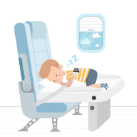 מיטת תינוק מתנפחת לטיסות