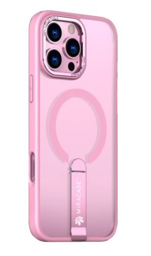 קייס לטלפון נייד מירקייס דגם Mirastand עבור iPhone 16 Pro Max ורוד
