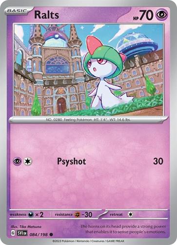 קלף בודד single פוקימון - ralts - Scarlet & Violet - 084/198
