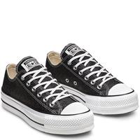 פלטפורמה- נצנצים שחור Converse Lift Chuck Ox