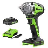 מפתח רטיטה נטען מקצועי "1/2 + 2 סוללות 2.0Ah ומטען - GREENWORKS 24V 3806902