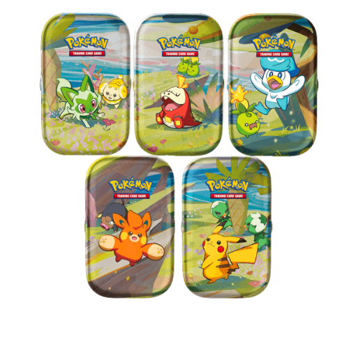 Pokemon TCG: Paldea Friends Mini Tin (Lucky Dip) קלפי פוקימון TCG מקוריים מארז פח חברים מפלאדה