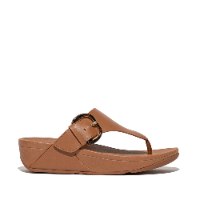 כפכף לולו חום עם אבזם פיטפלופ FITFLOP