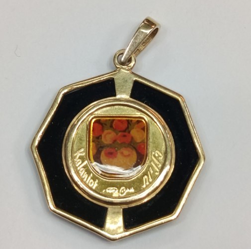 עדיליון זהב "כלניות",  שושנה דמארי-זהב 585, 14 קרט, 5+גרם, החברה הממשלתית למדליות ולמטבעות