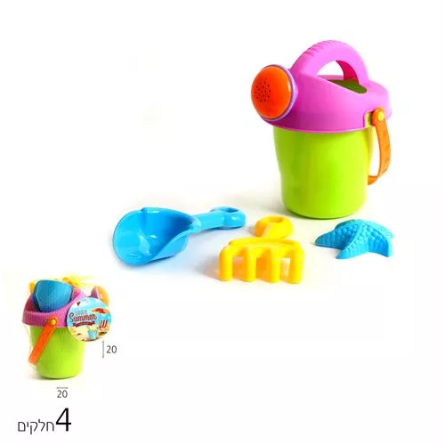 צעצוע דלי משפך + 2 כפות + תבנית