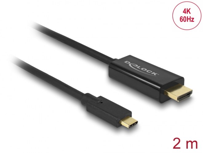 כבל מסך Delock Cable USB Type-C To HDMI 4K 60 Hz 2 m