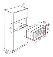 תנור בנוי 90 ס"מ הידרו קלין זכוכית שחורה Teka HLF940 טקה מסדרת MAESTRO