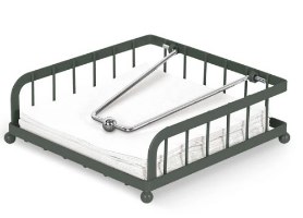 מתקן למפיות שולחן Berlinger Haus BH8825 – מתקן ירוק כהה עם מפיות לבנות וזרוע כסופה בתוכו על רקע לבן