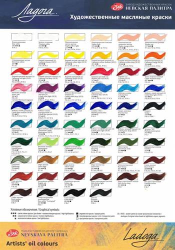 לוח צבעים צבעי שמן סנט פטרסבורג לאדוגה צבע אמיתי - קד"מ