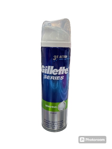 קצף גילוח לעור רגיש Gillette Sensitive Shave Foam 200ml