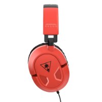 אוזניות חוטיות לגיימינג ל-Nintendo Switch Turtle Beach Recon 50N עם מיקרופון נשלף – אוזניה בודדת בצבע כתום ושחור על רקע לבן