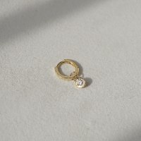 צ'ארם יהלום עגול זהב 14 קראט - 0.10 קראט