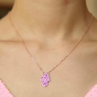 Mano Pink Necklace Rose Gold