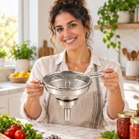 משפך מסננת אוניברסלי מתפרק מנירוסטה – PourPerfect