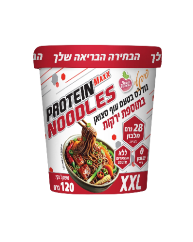 נודלס חלבון בטעם עוף סצואן בתוספת ירקות 120 גרם - Protein Maxx