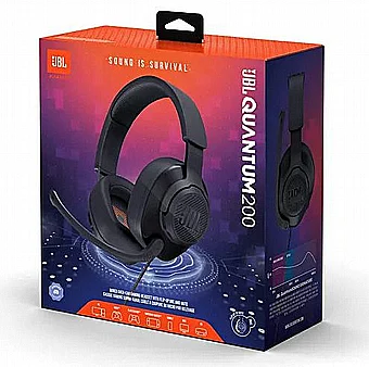 אוזניות גיימינג קשת ‏חוטיות JBL Quantum 200