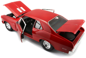 מאיסטו - שברולט נובה  אדום - MAISTO CHEVROLET NOVA  SS 1970  1:18