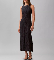 CALVIN KLEIN Women's Dress Sz XL Sleeveless Crinkle Blue