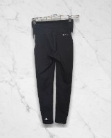 טייץ ספורט מחטב של Adidas עם פסים – שחור/לבן | מידה S