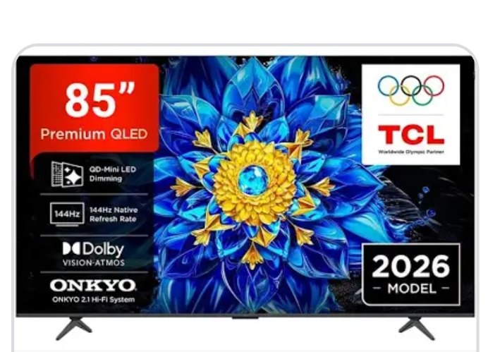 טלוויזיה חכמה 85 אינץ' TCL Premium 4K QD-MiniLED Google TV 85P8L - מערכת שמע Onkyo