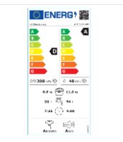 מכונת כביסה פתח חזית 11 ק"ג משולבת מייבש 6 ק"ג LG WD11614GBB במהירות 1400 סל"ד - צבע כסוף דלת שחורה