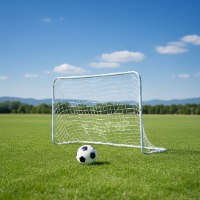 שער כדורגל מתכת ורשת לחצר 1.07X0.60 מטר מבית DERBY