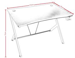 Nitro Concepts D12 – שולחן גיימינג איכותי בעיצוב שחור אלגנטי