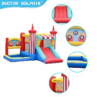 מתקן קפיצה מתנפח לחצר עם מגלשה D72012 מבית Doctor Dolphin