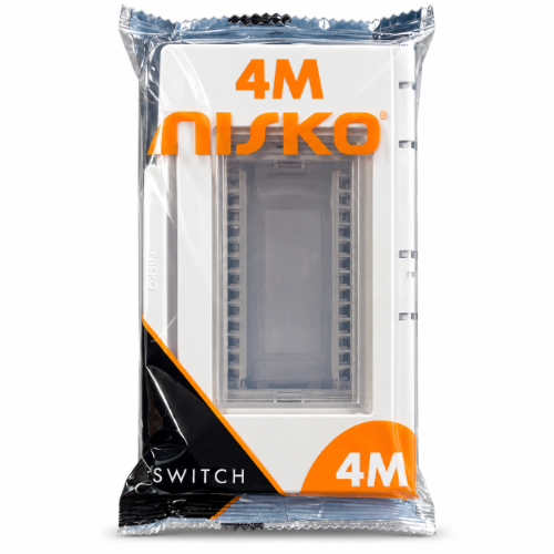 מסגרת מוגנת מים לבנה ⁦NISKO SWITCH⁩ – ⁦4⁩ מודולים