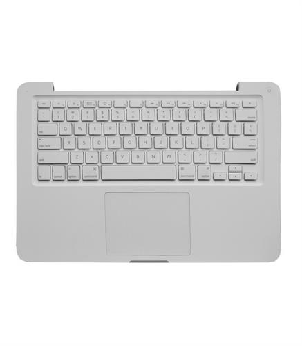 מקלדת לאפל מקבוק לבן כולל פלסטיק עליון וטאץ פד A1342 Top case with keyboard for MacBook 13'' Unibody 2009-2010 (with trackpad)