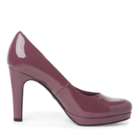 נעלי עקב פלטפורמה תמריס צבע סגול ענבים מבריק